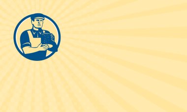 Cheesemaker Holding Cheese