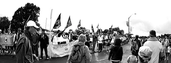 Maritime Union Nya Zeeland Strike Foto — Stockfoto