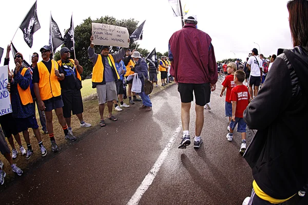 Picket Line Ports of Auckland — Stock Photo, Image