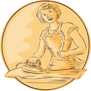Homemaker Ironing Clothes