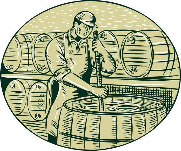 Bira gravür bira bira — Stok Vektör