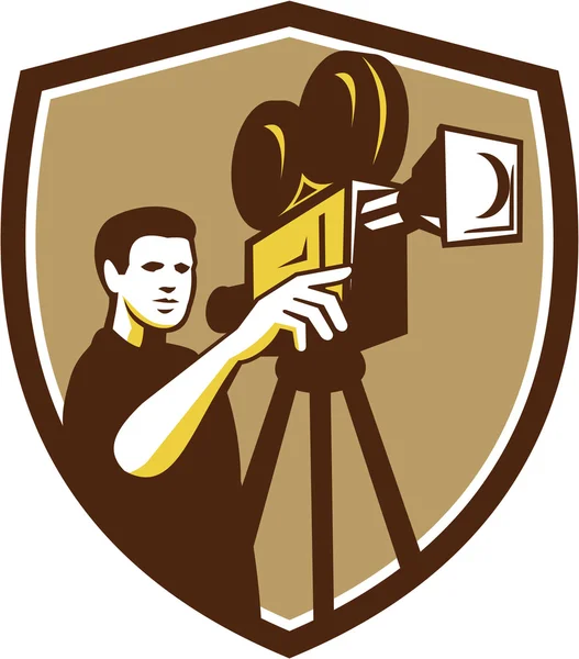 Filmredigerare Film Film kamera — Stock vektor