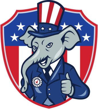 Republican Elephant Mascot - USA
