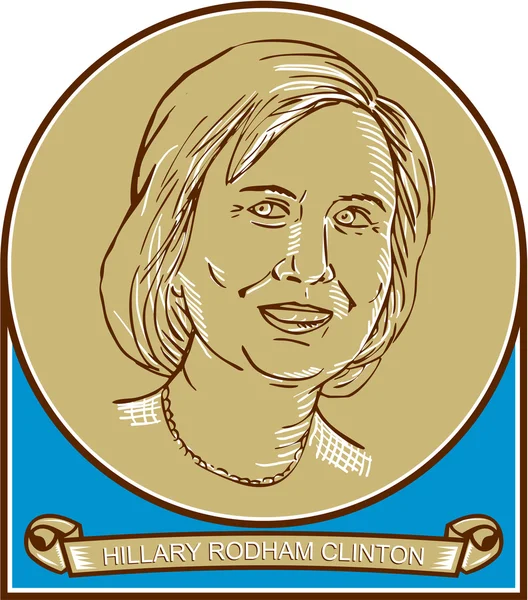 希拉里 · 克林顿 2016年民主党候选人 — 图库矢量图片