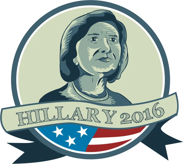 Hillary Clinton Presidente 2016 Círculo — Archivo Imágenes Vectoriales