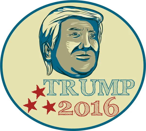 Donald Trump Presidente 2016 Oval — Archivo Imágenes Vectoriales