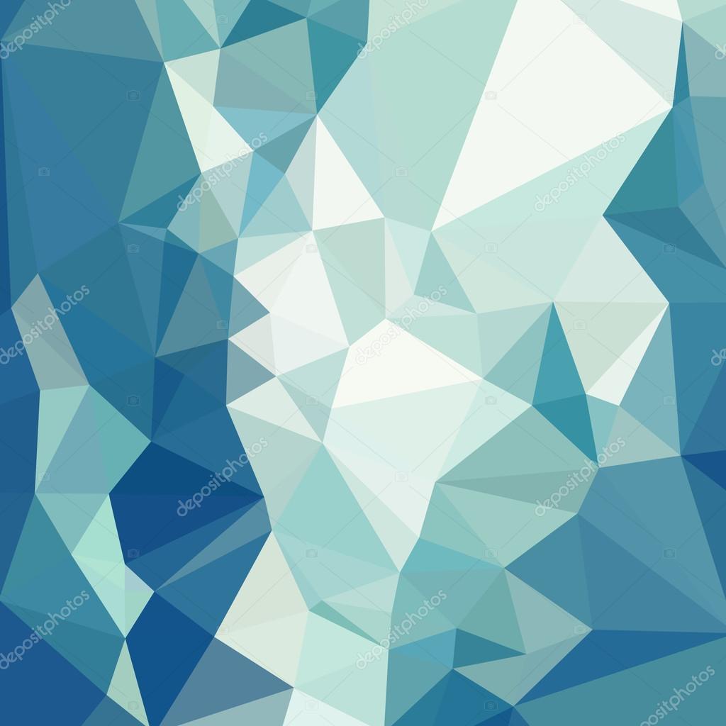 Turquoise Green Abstract Low Polygon Background