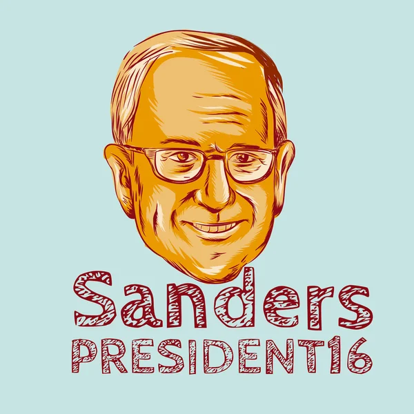 Bernie Sanders President 2016 — ストックベクタ