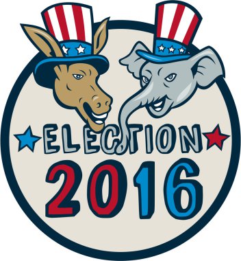 US Election 2016 Mascots clipart