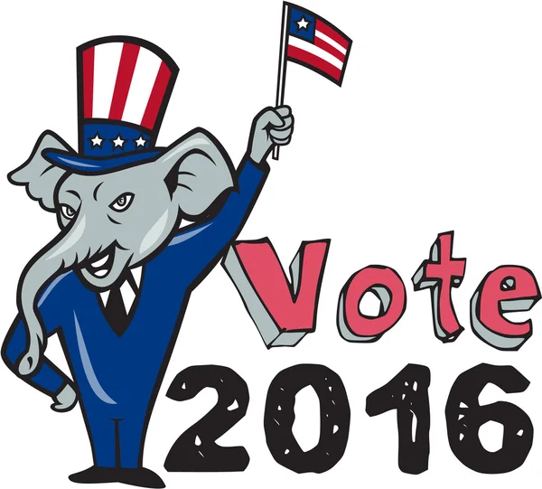 Vote 2016 Republican Mascot — 스톡 벡터