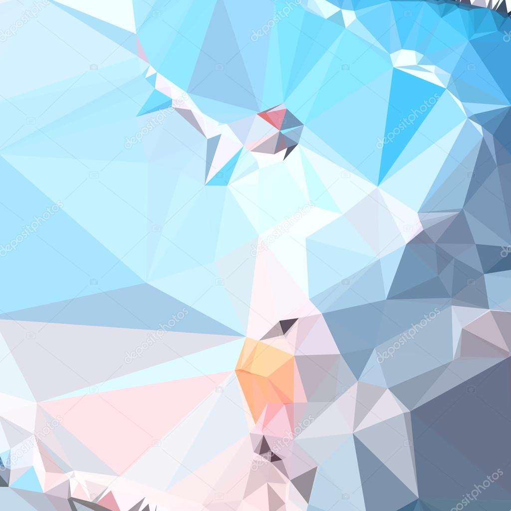 Blue Low Polygon Background