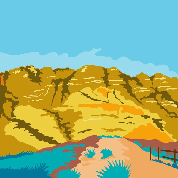 WPA du canyon Red Rock — Image vectorielle