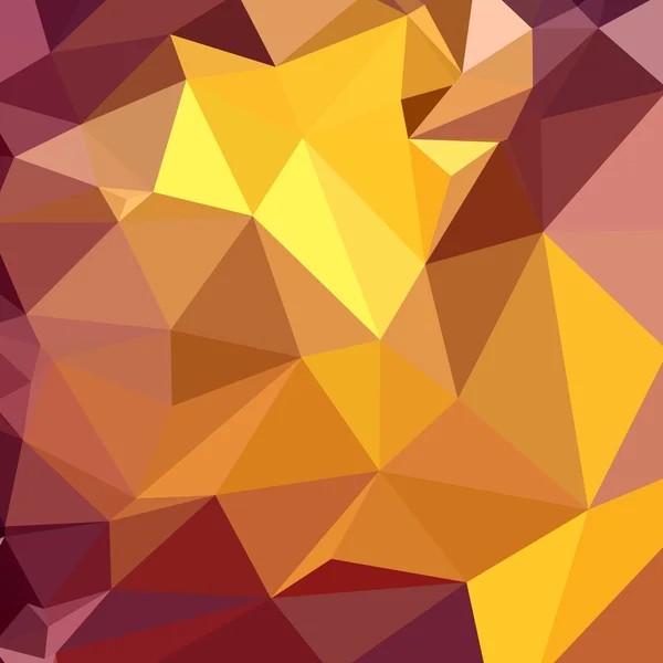 Goldener Mohn gelb abstrakt niedrigen Polygon Hintergrund — Stockvektor