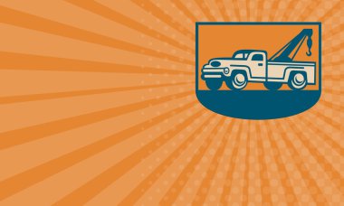 Business card Vintage Tow Wrecker Pick-up Truck