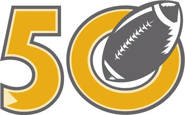 50 Pro Football Championship Ball — 스톡 벡터