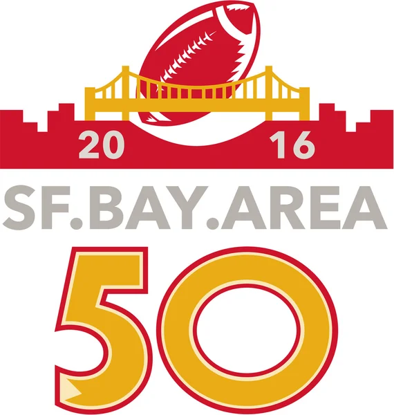 50 San Francisco Pro Football Championship — Stok Vektör