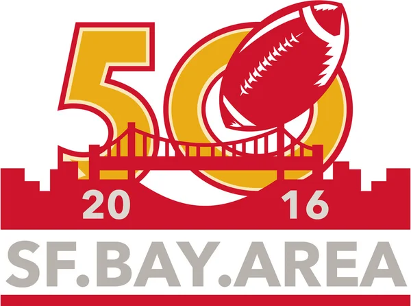 50 Futbol Şampiyonası Sf Bay Area 2016 — Stok Vektör