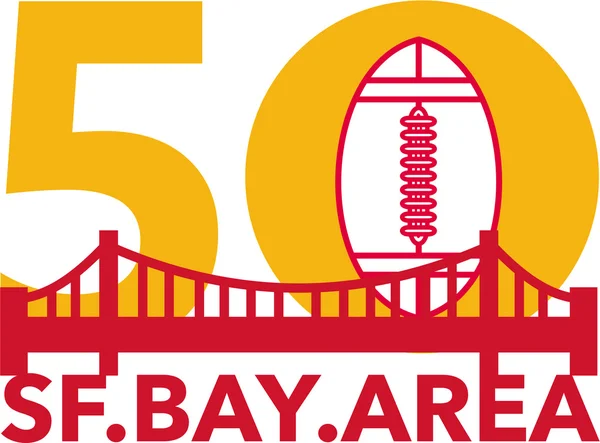 Profesyonel Futbol Şampiyonası 50 Sf Bay Area — Stok Vektör