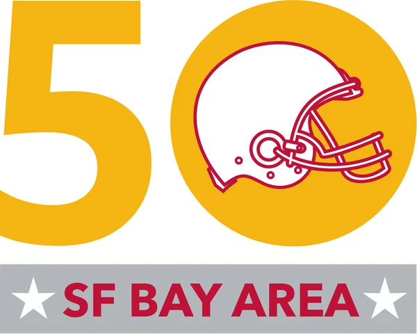 50 Futbol Şampiyonası Sf Bay Area — Stok Vektör