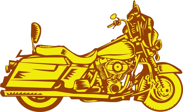 Moto Moto Woodcut — Vettoriale Stock