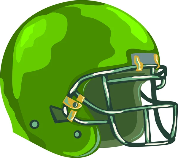 American Football Helm groene Wpa — Stockvector