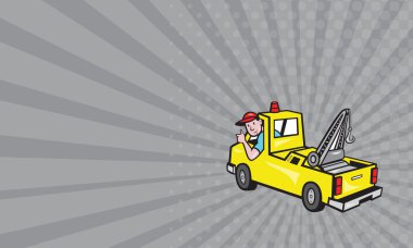 Business card Tow Wrecker Truck Driver Thumbs Up