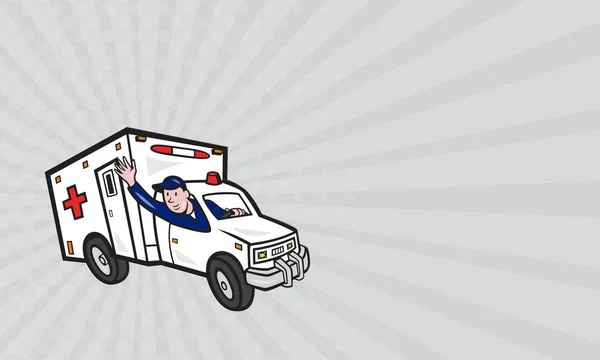 Визитная карточка Скорая помощь Автомобиль скорой медицинской помощи Парамедик — стоковое фото