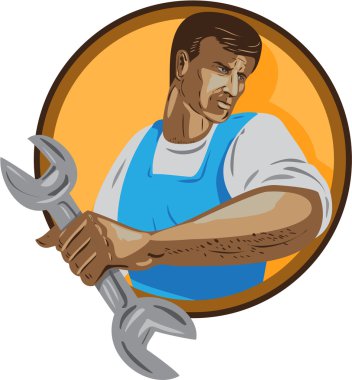 Makinist işçisi Spanner daire Wpa Holding