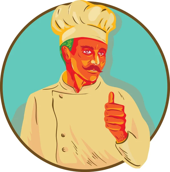 Drawing Sketch Style Illustration Hipster Baker Cook Chef Food Worker