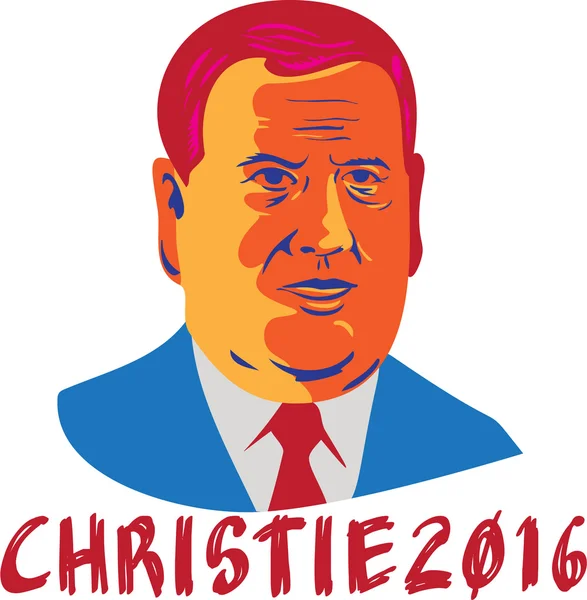 Christie 2016 President Retro — 图库矢量图片