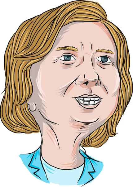 Hillary Clinton Caricature — Stock Photo, Image