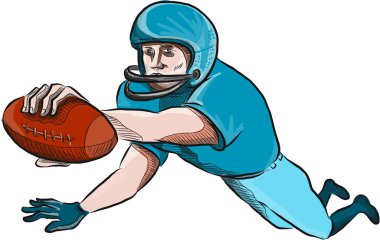 Amerikan futbolu oyuncu gol çizim