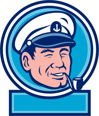 Deniz Kaptan yasaktır boru daire Retro