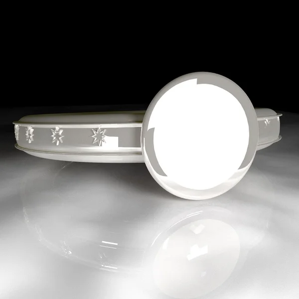 White ring, 3d — Stock Photo, Image