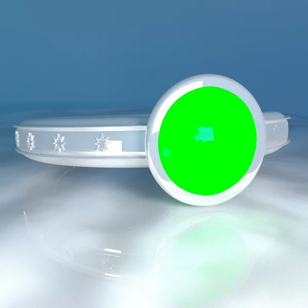 Zöld gyűrű, 3d — Stock Fotó