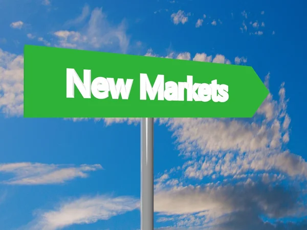 Novo cartel de mercados — Fotografia de Stock