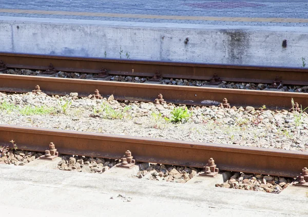 Old rusty railway — Stock Photo, Image