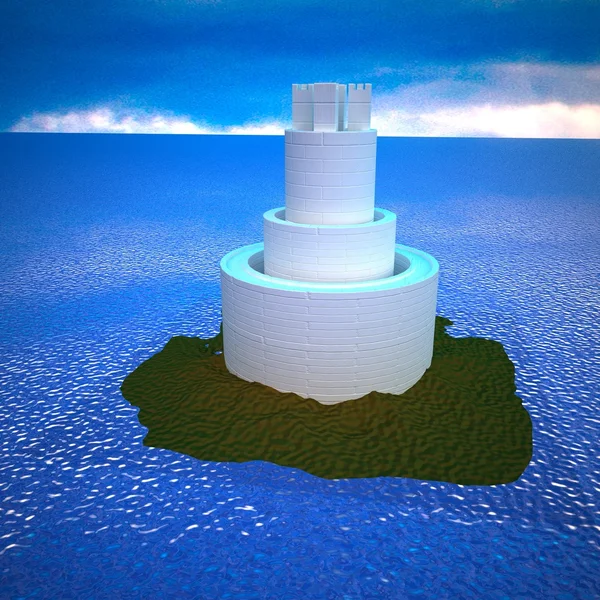 Turm auf Insel — Stockfoto
