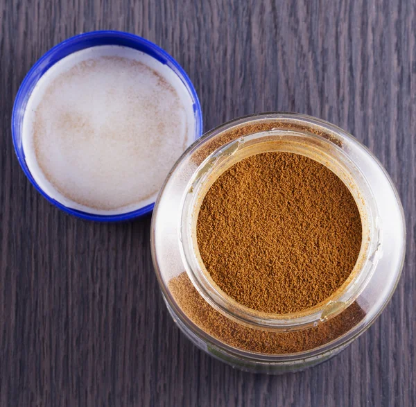 Chicory coffee in a jar — Stock Photo, Image