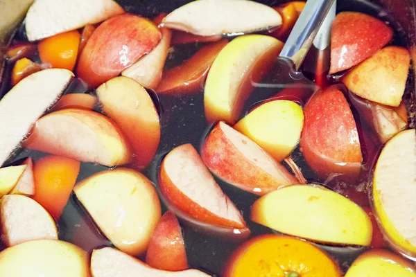 Sangria with fruits — Stock Photo, Image