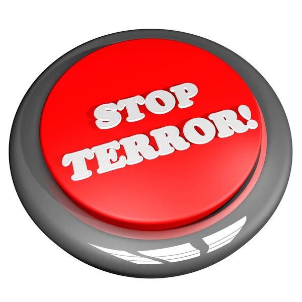 Button with words Stop Terror — Stock Photo, Image