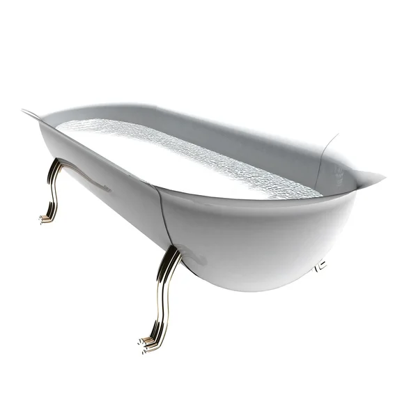 White bathtube over white background — Stock Photo, Image