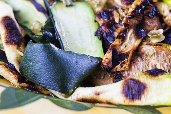 Grilled zucchini in close up — Stock Photo, Image