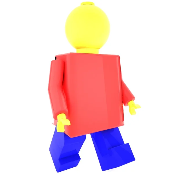 Marioneta de plástico con camisa roja — Foto de Stock