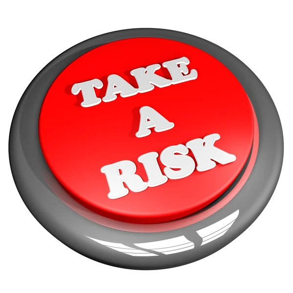 Take a risk button isolated over white — Stock Photo, Image