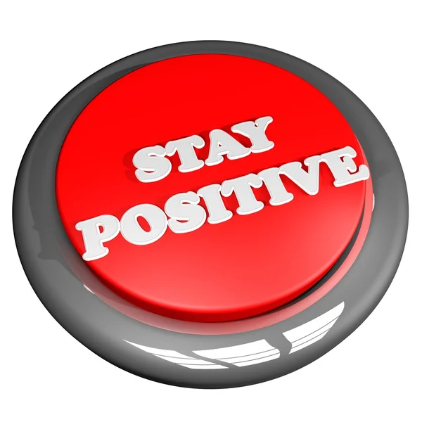 Stay positive button isolated over white — Stock Photo, Image