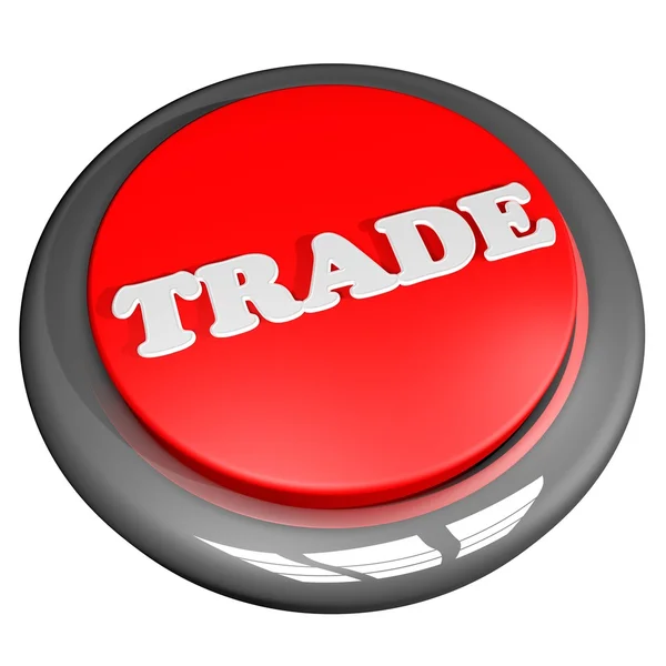 Botón de comercio aislado sobre blanco — Foto de Stock