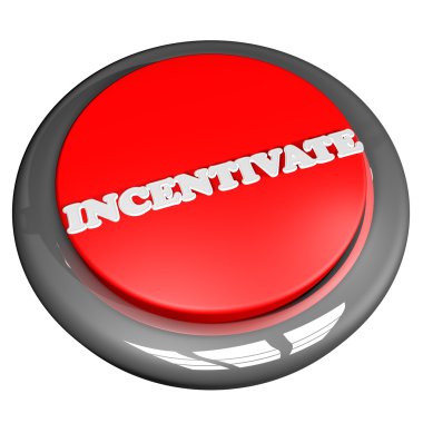 Beyaz bitti izole incentivate düğmesi