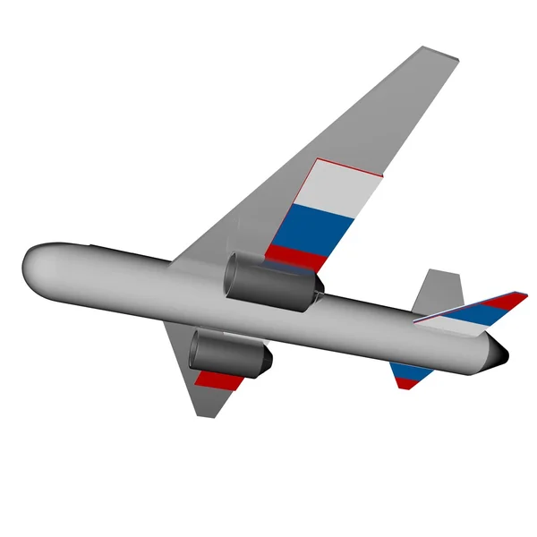 Rusland vliegtuig — Stockfoto