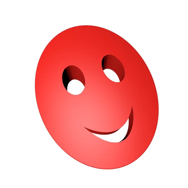 Red smiling mask — Stock Photo, Image